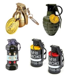 Encendedor-llavero forma de granada.